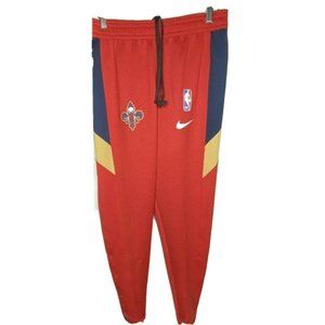 NEW NBA Nike Authentic Player New Orleans Pelicans Sweats Pants Warmups Red Gold